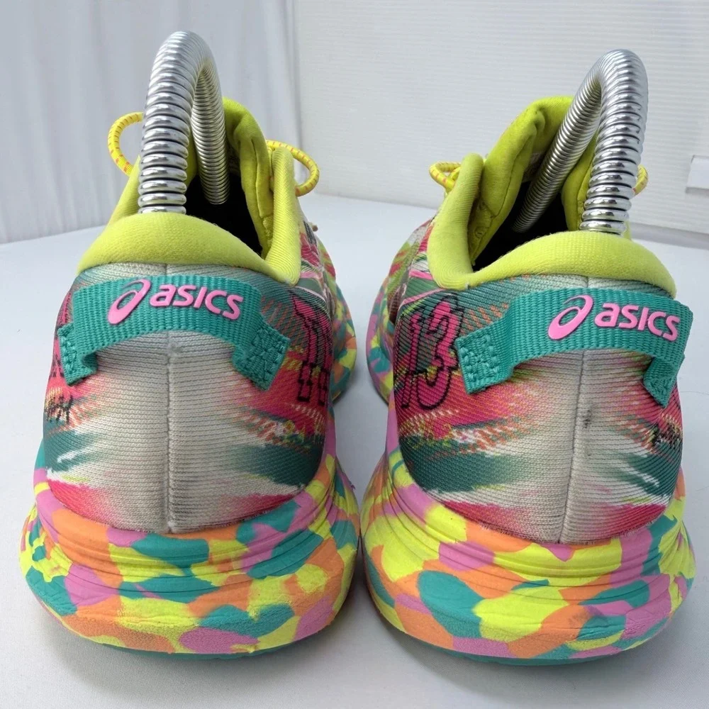 Asics Noosa Tri 13 Womens Running Shoes Neon Pink Yuzu Speed Laces 7.5 - Picture 7 of 13